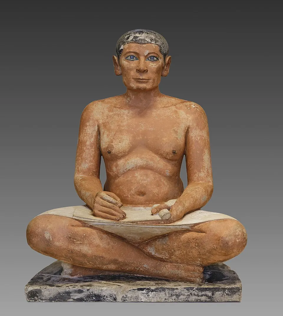 The Seated Scribe, Egypt, c. 2600–2350 BC. Louvre Museum.