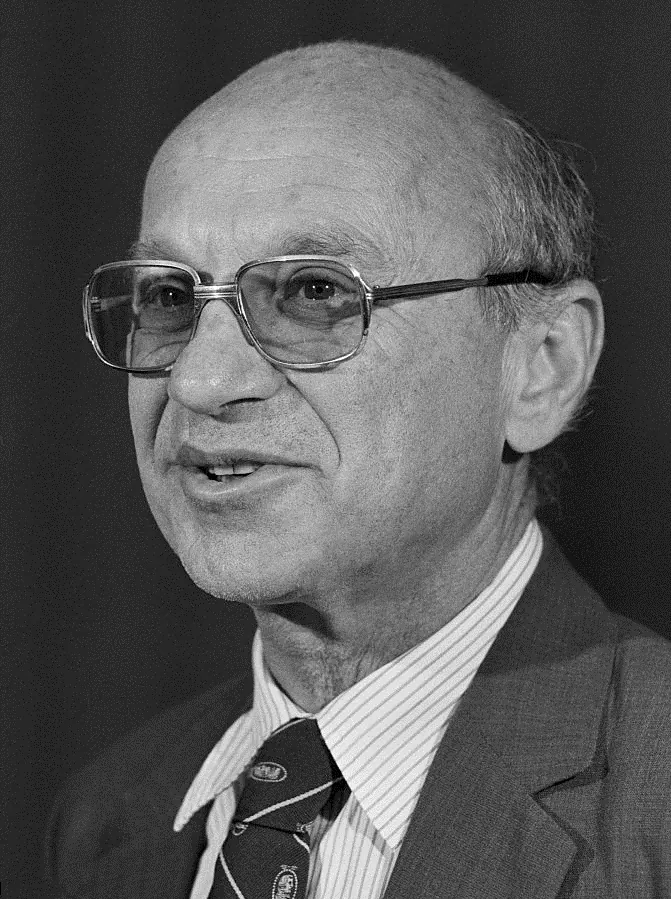 Milton Friedman in 1976, the year of his Nobel.